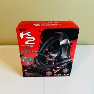 WIRED K2 Pro Professional Gaming Headset With Microphone & Adjustable Headband